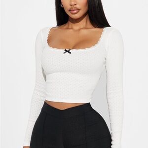 Sweet Thing Long Sleeve Top- Fashion Nova